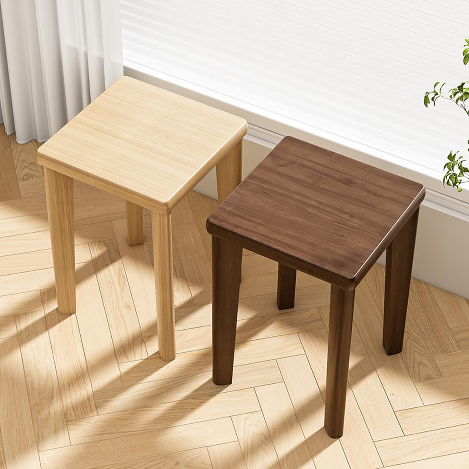 Quirix 木製 踏み台 低い椅子 ミニ ミニテーブル 小さい 腰掛け 天然木